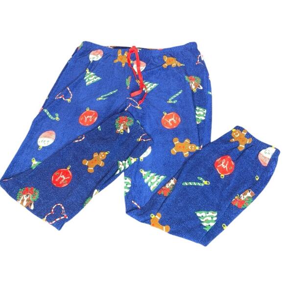 Christmas Holiday Pajama Set Large Gingerbread Ornament Tree Lounge Top Bottom - Picture 8 of 13